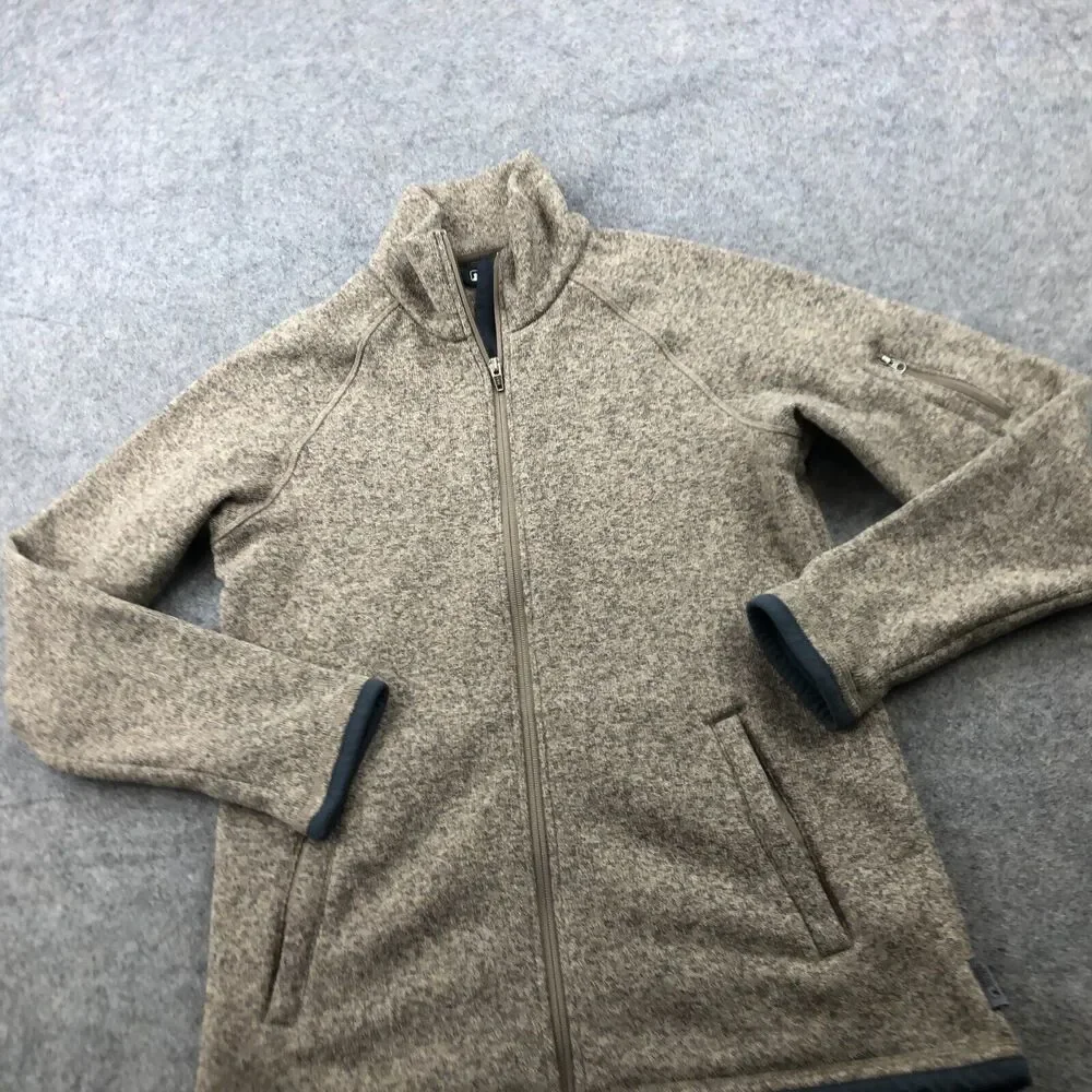 Eastern Mountain Sports Jacket Womens Large Brown Fleece Full Zip Hiking - Picture 3 of 9